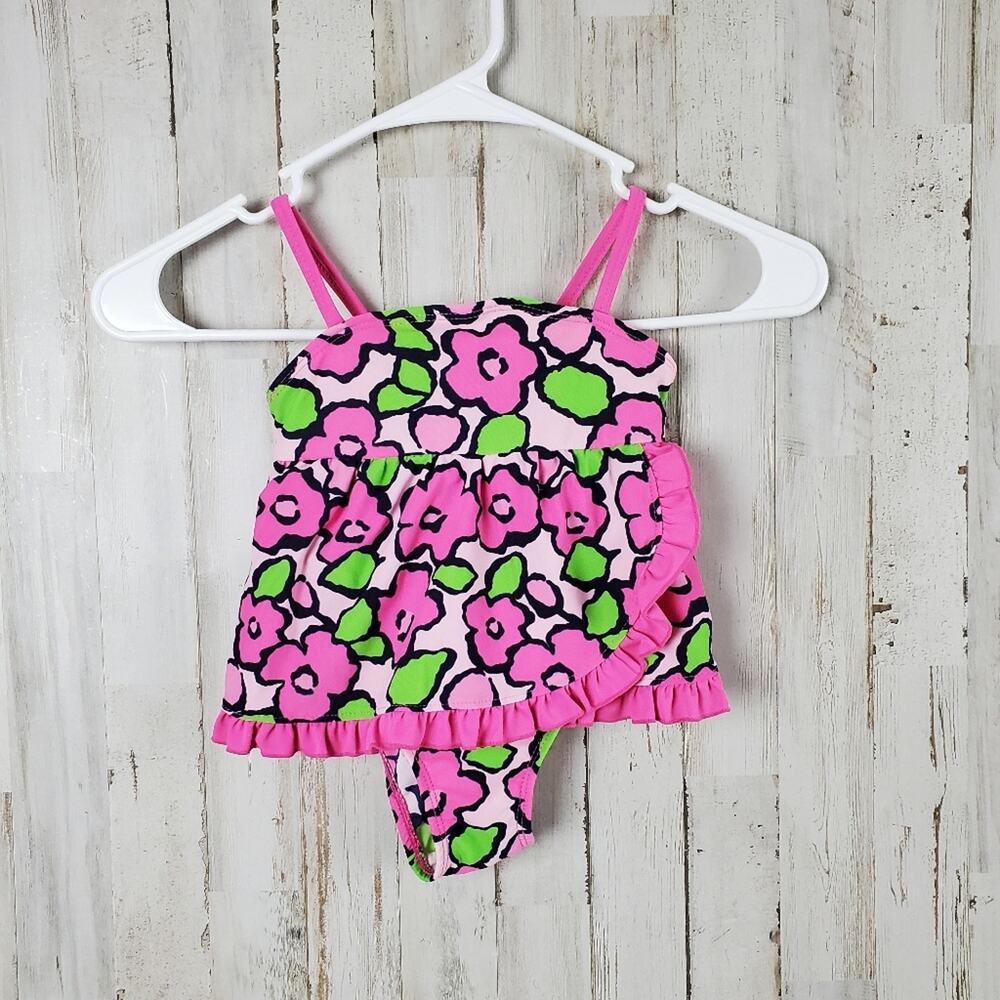 Koala Kids One Piece Everyday Little Girl One Piece Swimsuit Size 3T Pink Green
